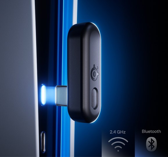 An image of a GamaBuds dongle.