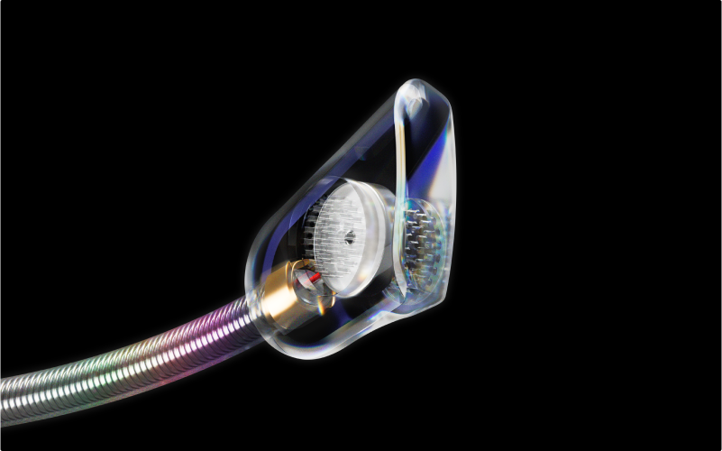 An x-ray closeup on the Arctis Nova mic.